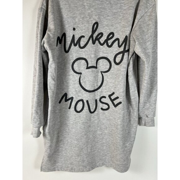 Disney Mickey Women’s Gray Hoodie Sweatshirt Dress Size Small (4/6) - Picture 2 of 15